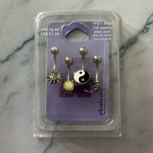 Claire’s Bellybutton ring set